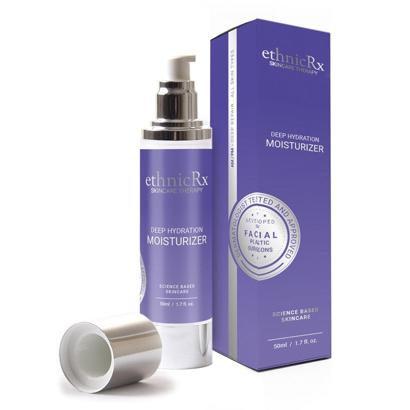 ethnicRx deep hydration moisturizer with packaging on a white background